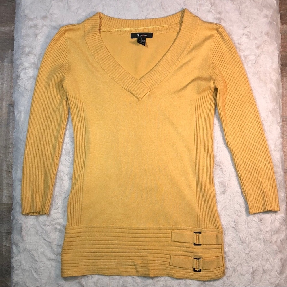 Style & co yellow mustard sweater
